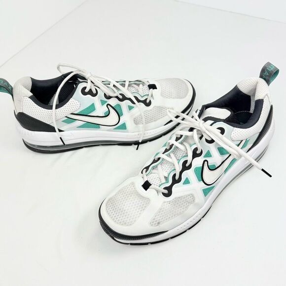 Nike Air Max Genome White Clear Emerald Black Athletic Lace Up Sneakers - Picture 6 of 15